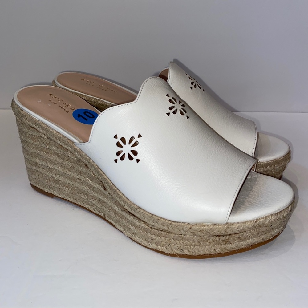 NEW Kate Spade Tenley Wedge Heels white size 10